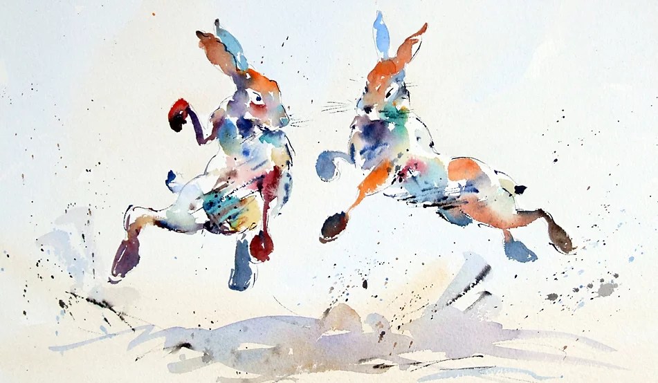 Jake Winkle is a prominent English watercolourist who specialises in light and movement.  He is known for his paintings depicting animals and wildlife from overseas and nearer to home, as well as his famous watercolours of horse racing scenes.  